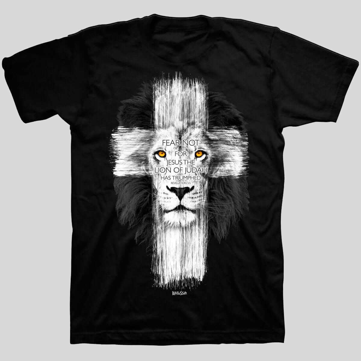 レディースファッション Chirstian Cross Lion Judah Jesus God Faith T-Shirt Lion Cross Christian T-Shirt | Kerusso – Kerusso.com