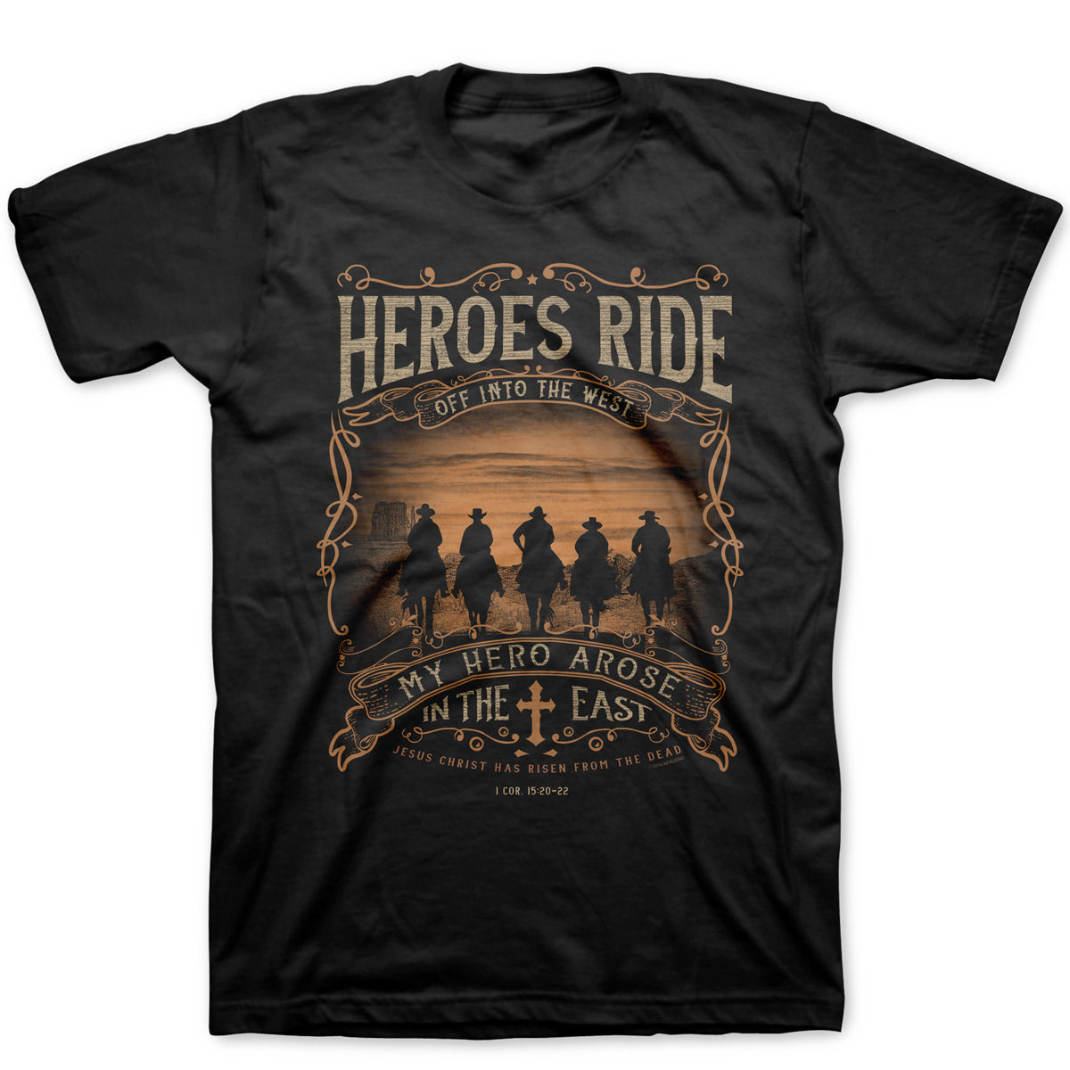 Kerusso Mens T-Shirt Heroes Ride