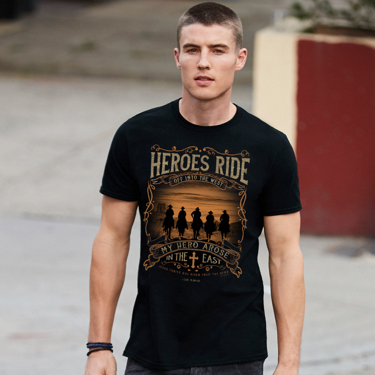 Kerusso Mens T-Shirt Heroes Ride
