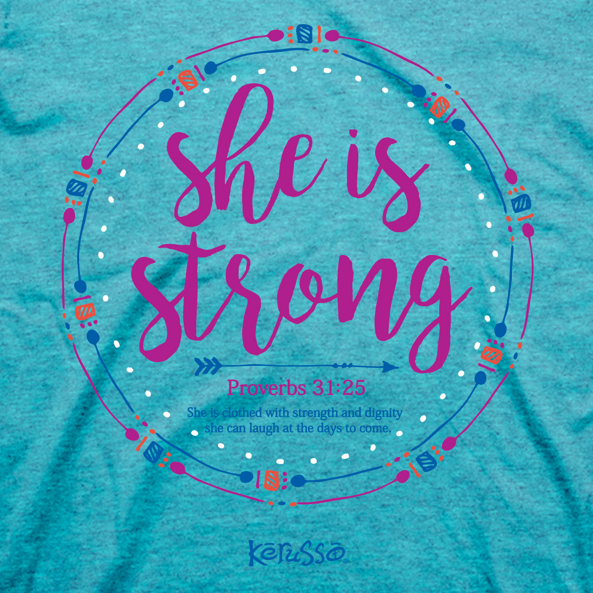 Kerusso Womens T-Shirt She Is Strong