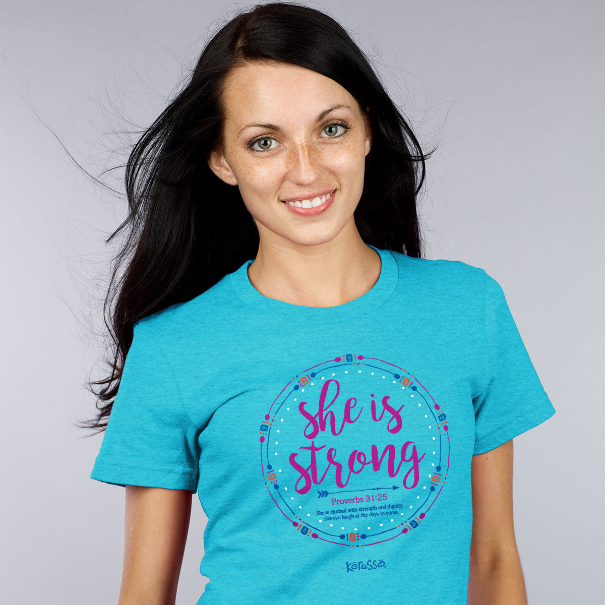 Kerusso Womens T-Shirt She Is Strong