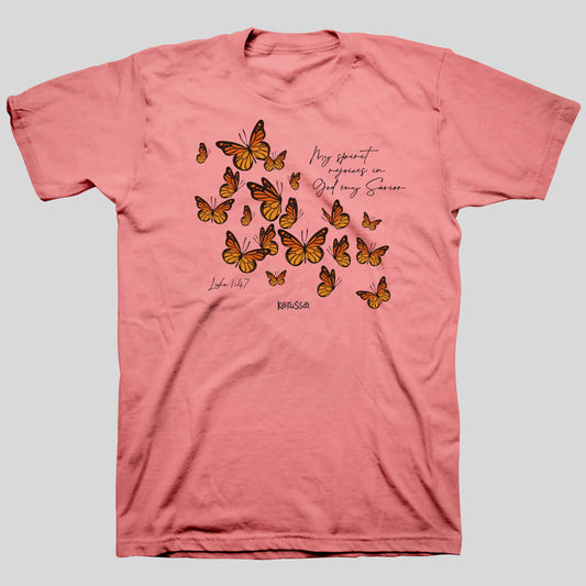 Kerusso Womens T-Shirt Butterfly