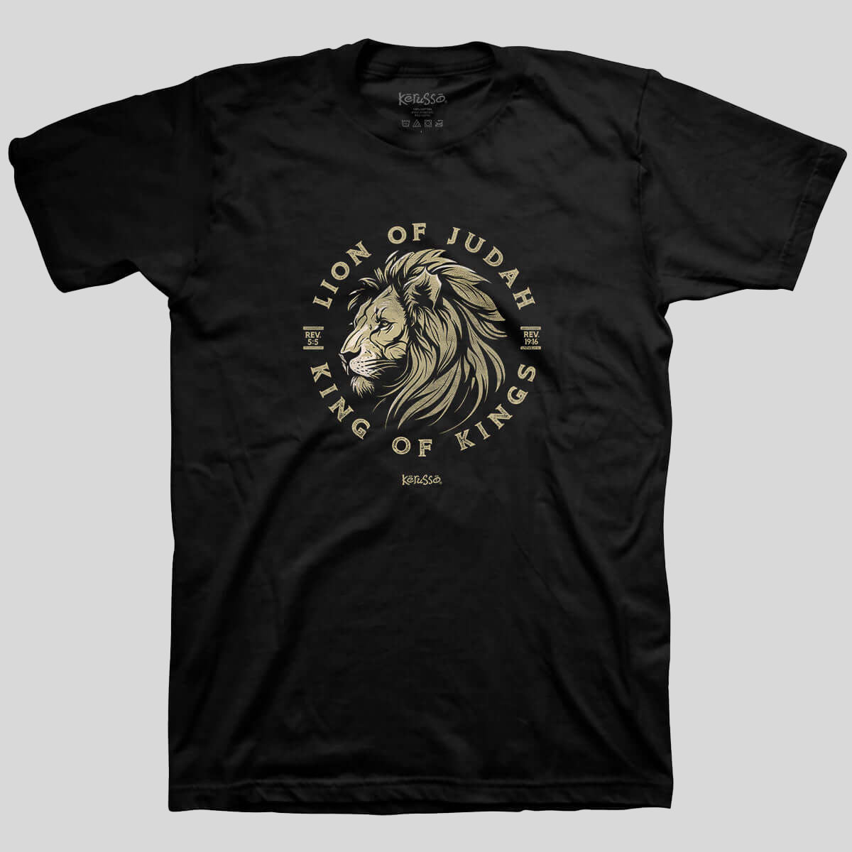 Kerusso Christian T-Shirt Lion Of Judah King Of Kings –
