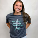 Kerusso Womens T-Shirt Praise Is Louder