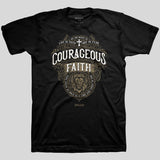 Kerusso Christian T-Shirt Courageous Faith Proverbs 28:1