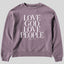 Kerusso Womens Sweatshirt Love God Love People
