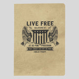 HOLD FAST Mens Paperback Journal Live Free