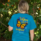 Cherished Girl Womens T-Shirt Butterfly Transformation