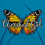 Cherished Girl Womens T-Shirt Butterfly Transformation