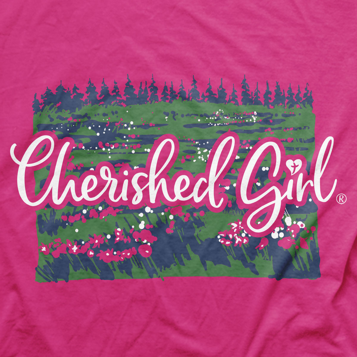 Cherished Girl Womens T-Shirt Lilies