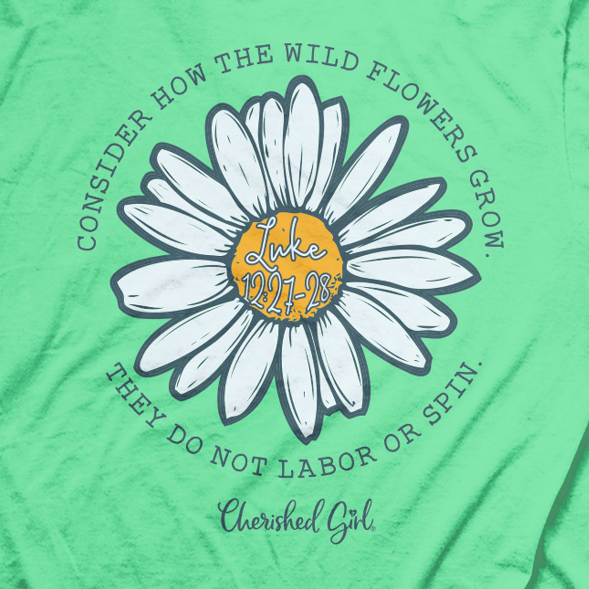 Cherished Girl Womens T-Shirt Wildflowers