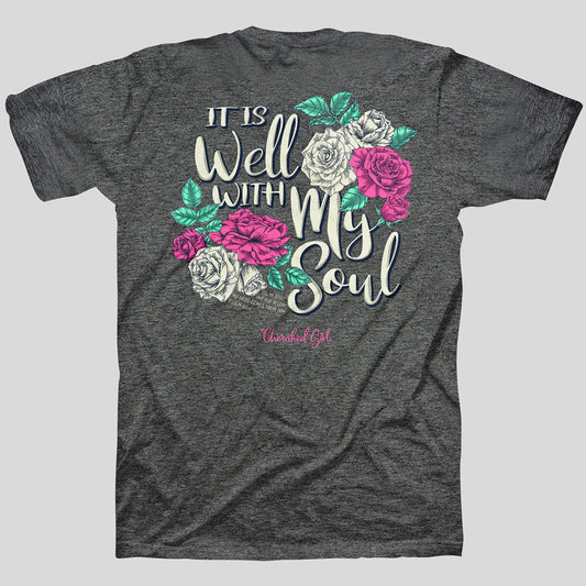 Cherished Girl Womens T-Shirt It Is Well With My Soul