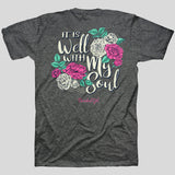 Cherished Girl Womens T-Shirt It Is Well With My Soul