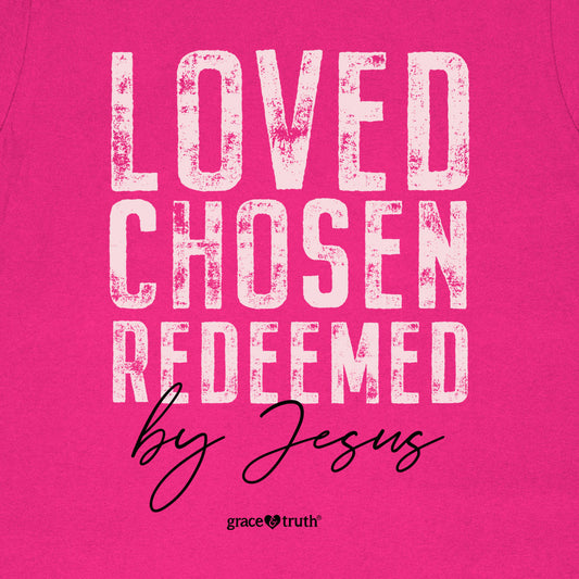 grace & truth Womens T-Shirt Redeemed By Jesus
