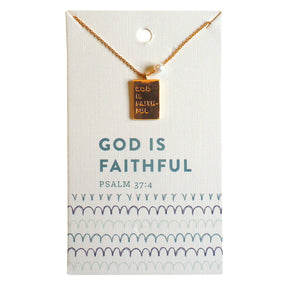 grace & truth God Is Faithful Keepsake Necklace