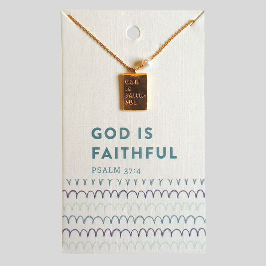 grace & truth God Is Faithful Keepsake Necklace