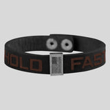 HOLD FAST Mens Bracelet Flag Snap Black