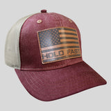 HOLD FAST Mens Cap Leather Flag