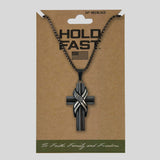 HOLD FAST Mens Necklace Wrapped Flag Cross
