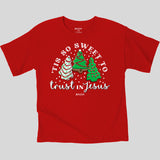 Kerusso Kids Christmas T-Shirt Tis So Sweet To Trust In Jesus