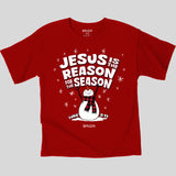 Kerusso Kids Christmas T-Shirt Jesus Is The Reason Snowman