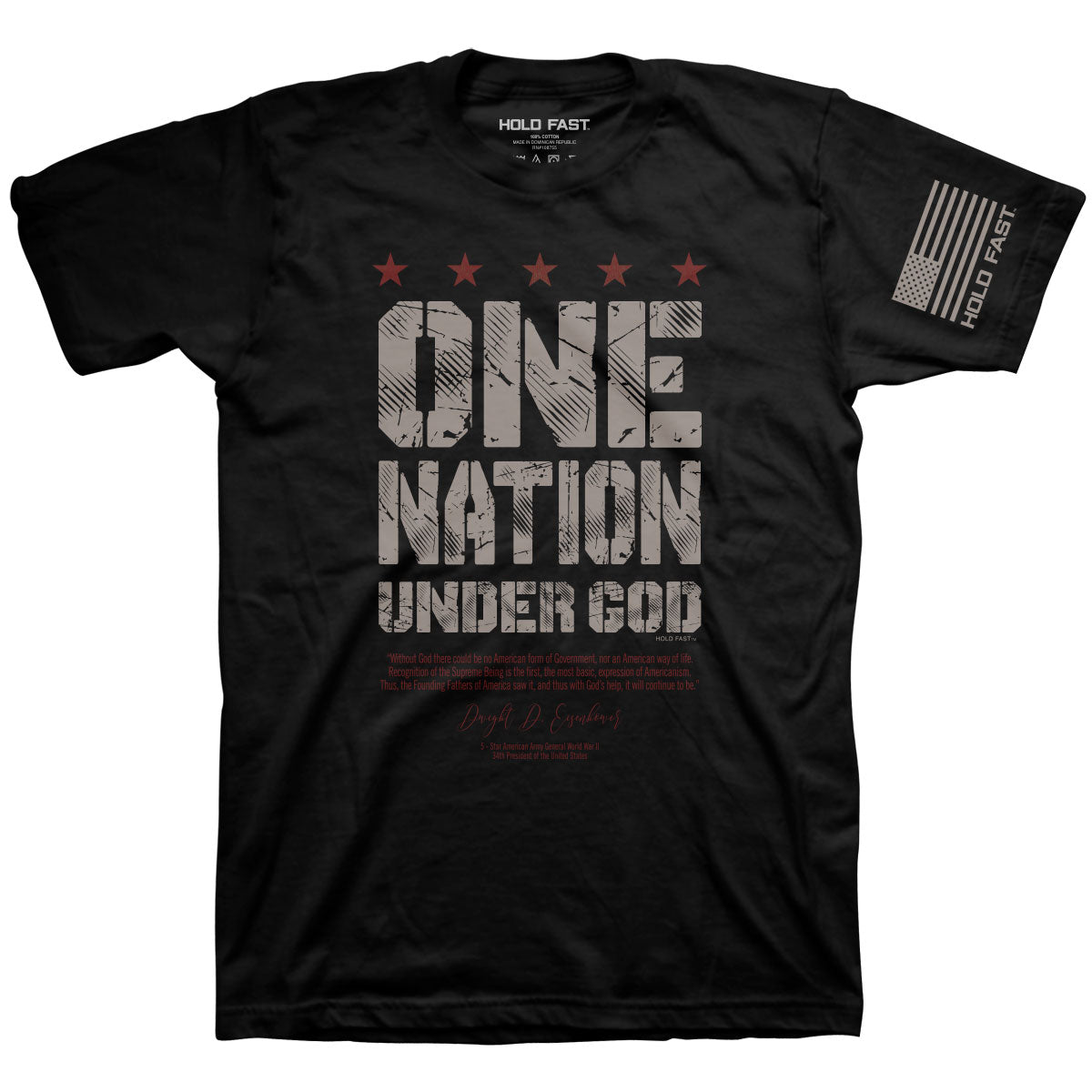 HOLD FAST Mens T-Shirt Eisenhower One Nation Under God