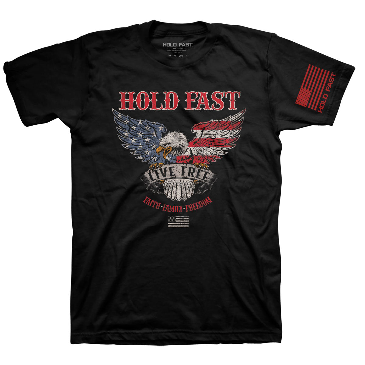 HOLD FAST Mens T-Shirt Live Free