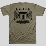 HOLD FAST Mens T-Shirt Live Free Eagles