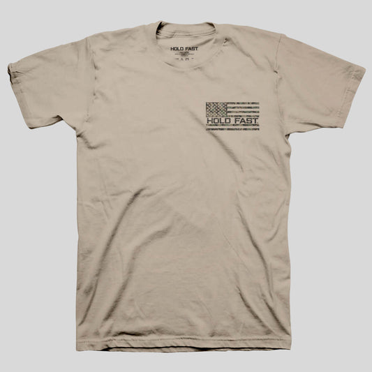 Hold Fast Mens T-Shirt Pro Faith Family Freedom Eagle