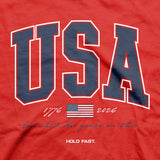 HOLD FAST Adult T-Shirt USA Strong Red