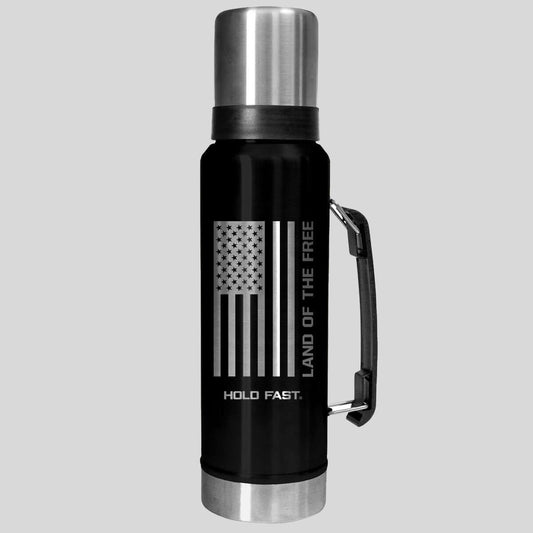 HOLD FAST Black Flag 42 oz Magnum Steel Drink Tank