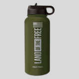 HOLD FAST 32 oz Stainless Steel Bottle Land Of The Free