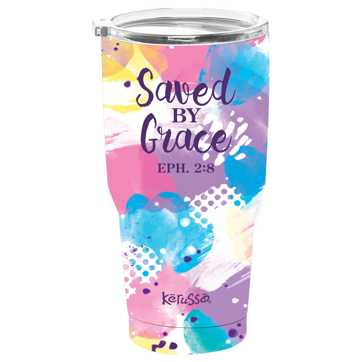 Kerusso 30 oz Stainless Steel Tumbler Saved By Grace