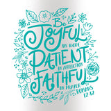 Kerusso 40 oz Stainless Steel Mug With Straw Be Joyful