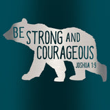 Kerusso 40 oz Stainless Steel Mug With Straw Be Strong And Courageous