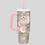 Kerusso 30 oz Stainless Steel Mug With Straw Endures Forever