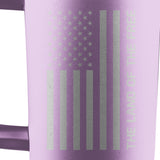 HOLD FAST 40 oz Stainless Steel Mug With Straw Land Of The Free Violet