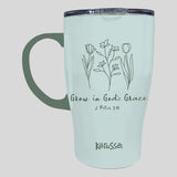 Kerusso 15 oz Stainless Steel Mug With Handle Grow In Grace