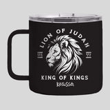 Kerusso 14 oz Stainless Steel Mug With Handle Lion Of Judah