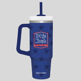 HOLD FAST 30 oz Stainless Steel Mug With Straw We The People
