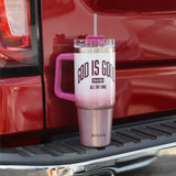 Kerusso 30 oz Stainless Steel Mug With Straw God Is Good