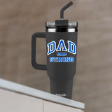 Kerusso 40 oz Stainless Steel Mug With Straw Dad