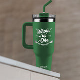 Kerusso 40 oz Stainless Steel Mug With Straw Whole In One