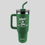 Kerusso 40 oz Stainless Steel Mug With Straw Whole In One
