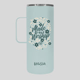 Kerusso 22 oz Stainless Steel Mug With Handle Made To Worship