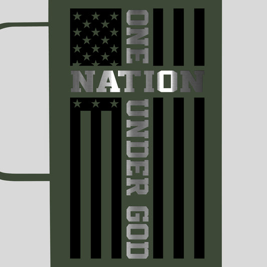 HOLD FAST 22 oz Stainless Steel Mug With Handle One Nation