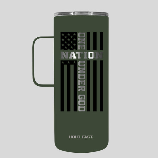 HOLD FAST 22 oz Stainless Steel Mug With Handle One Nation