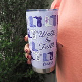 Kerusso 20 oz Stainless Steel Tumbler Walk By Faith