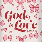 Kerusso 40 oz Stainless Steel Mug With Straw God Is Love Bows