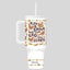 Kerusso 40 oz Stainless Steel Mug With Straw Rise And Shine